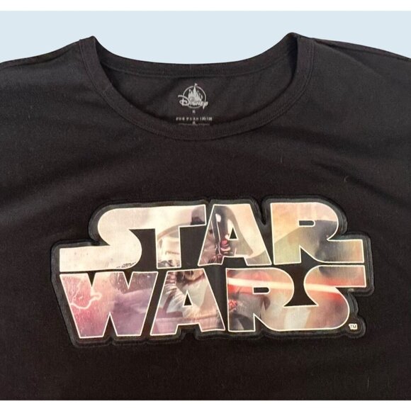 DISNEY Parks STAR WARS Logo Tee T Shirt Black NEW NWT Size Men's XL - Picture 3 of 7